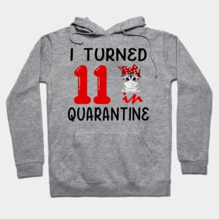 I Turned 11 In Quarantine Funny Cat Facemask Hoodie